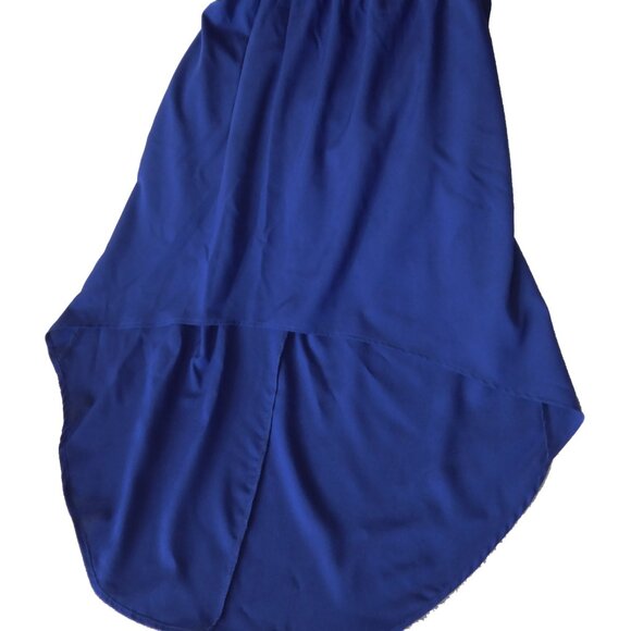 Royal Blue Black Lace HiLow Dress by Soprano, Size Medium - Picture 4 of 5